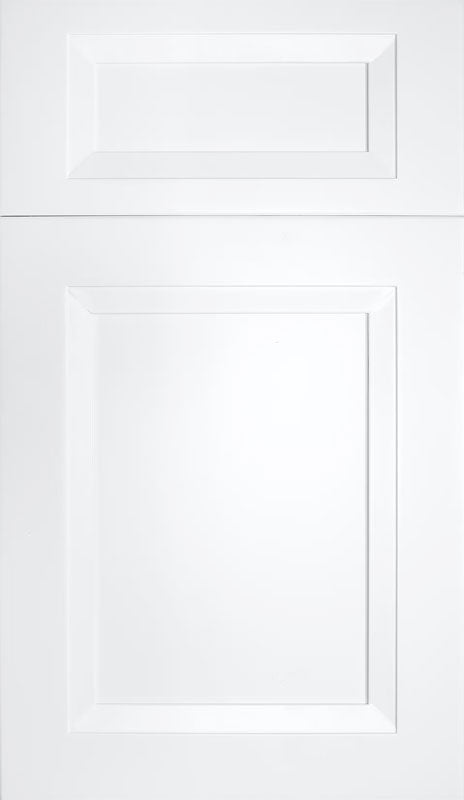 Fabuwood Allure Onyx Frost Recessed Panel White Door Sample
