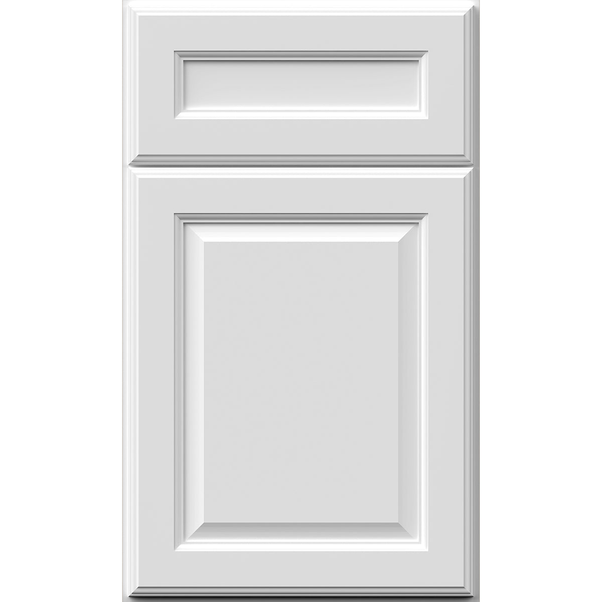 Fabuwood Value Premium Hallmark Frost Recessed Panel White Door Sample