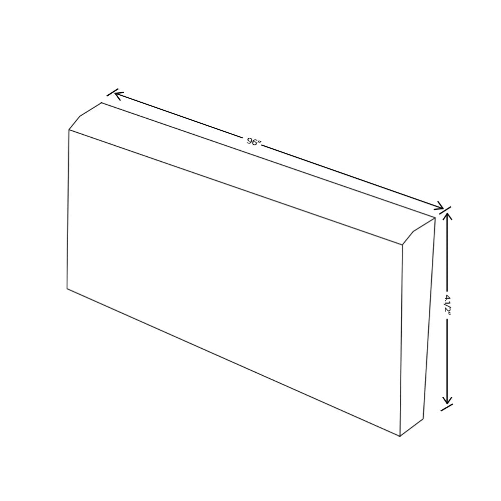 Fabuwood Allure Luna Truffle 96" W X 5 1/2" H X 3/4" D Base Board Molding