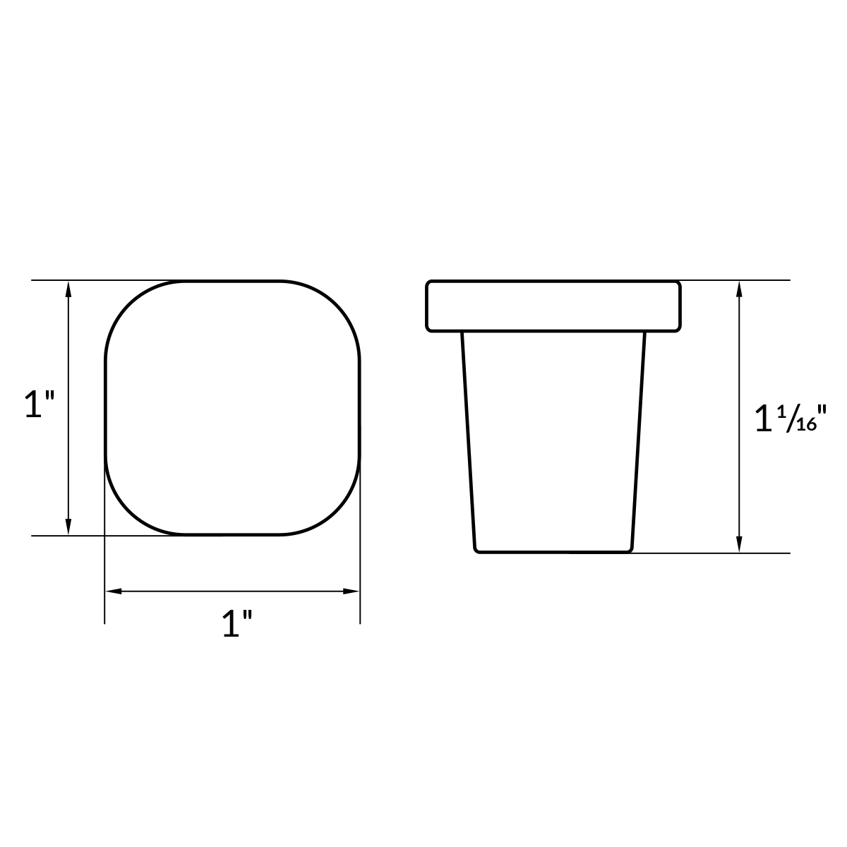 Matte Black Knob H1208 KNOBMB   Hardware