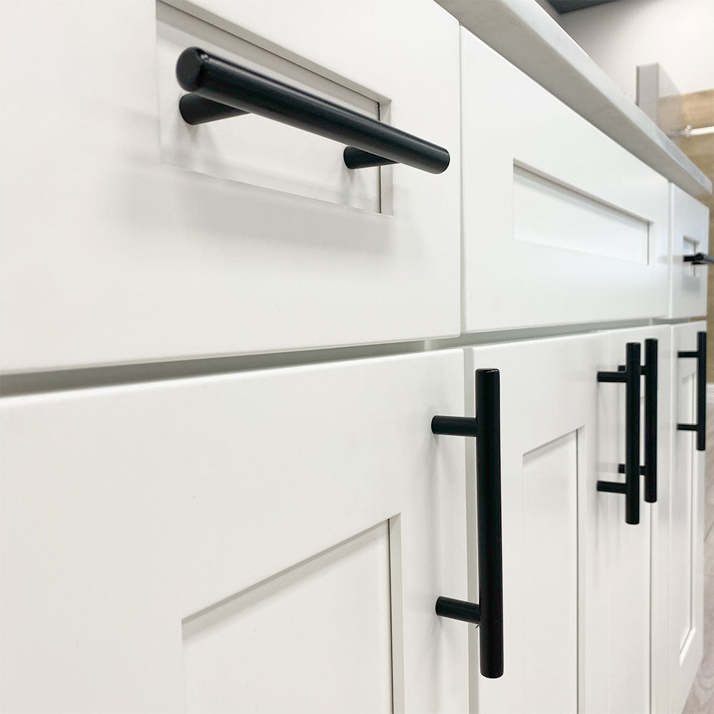 6" Matte Black Cabinet Pull P-8B