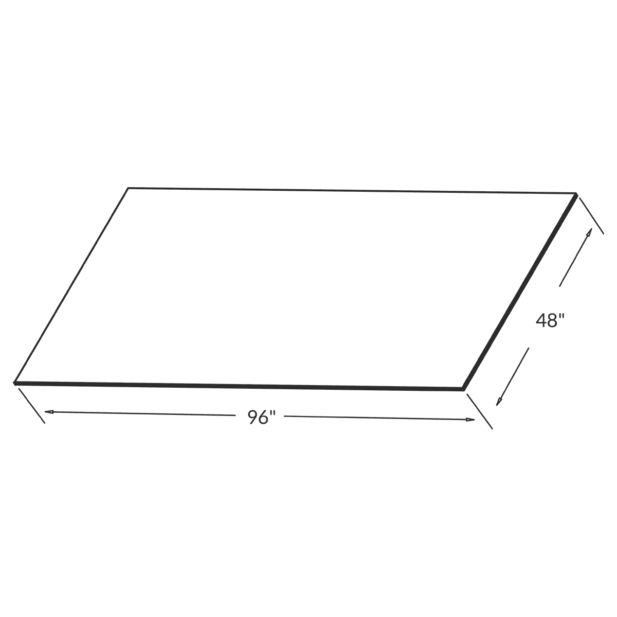 Fabuwood Value Premium Hallmark Frost Back Panel 48" x 96" Wireframe