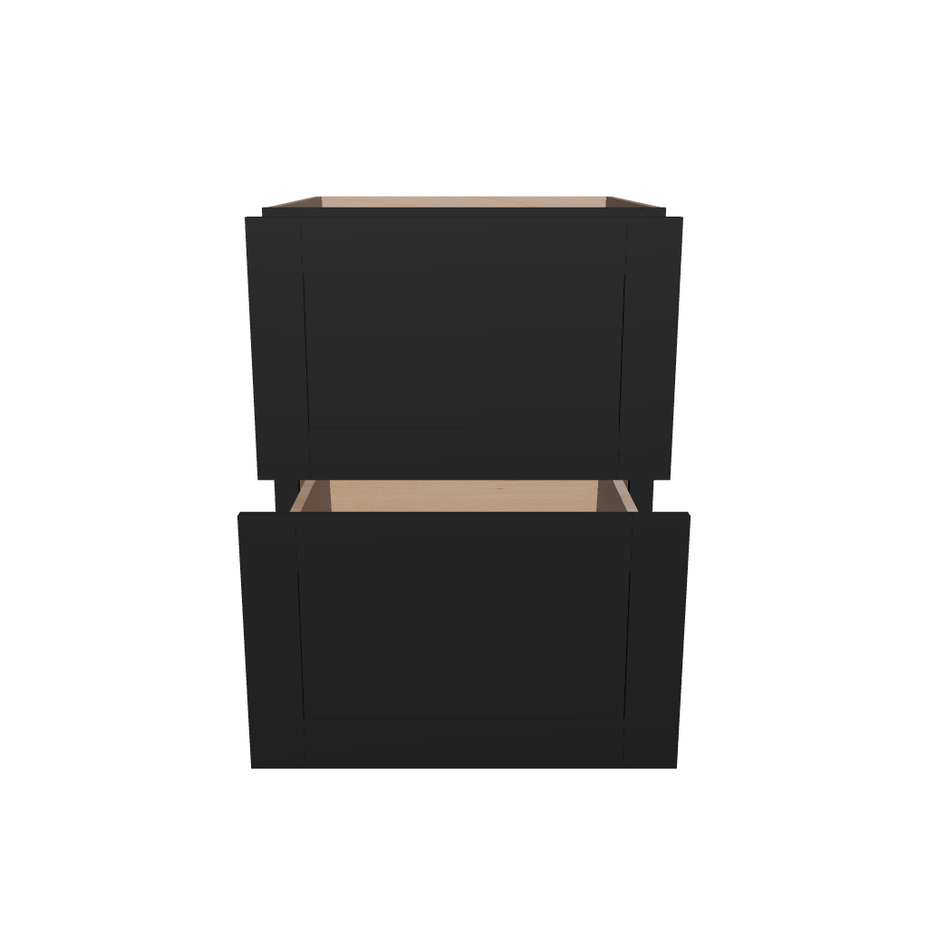 2" H X 24" D  2 Drawer Base Cabinet