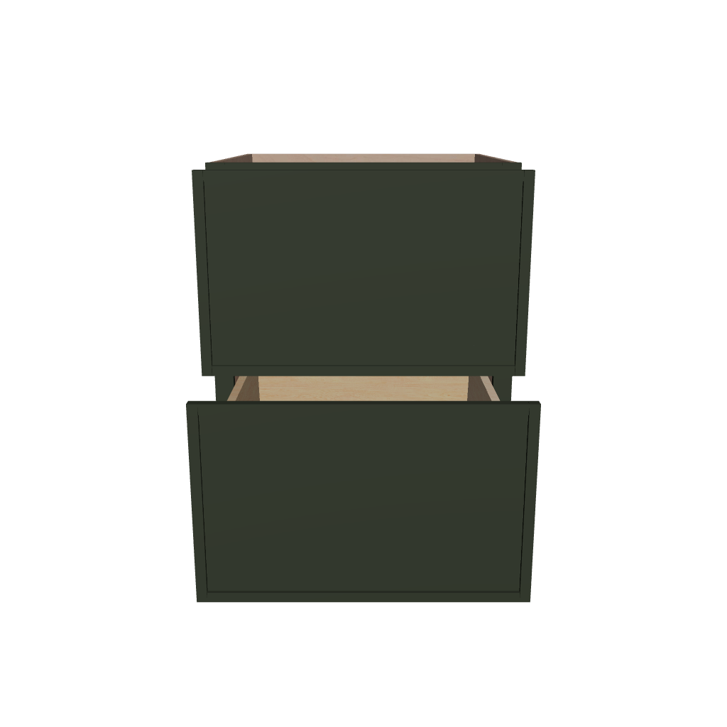 2" H X 24" D  2 Drawer Base Cabinet