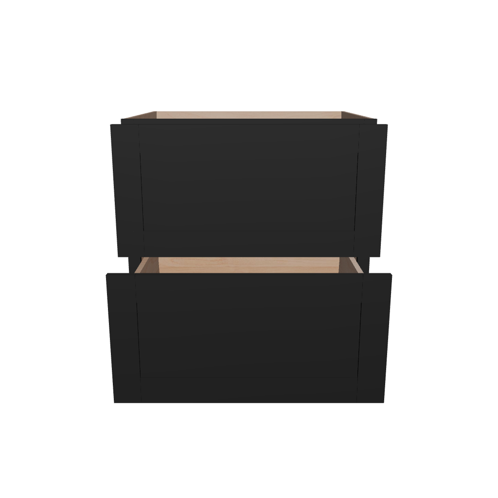 2" H X 24" D  2 Drawer Base Cabinet