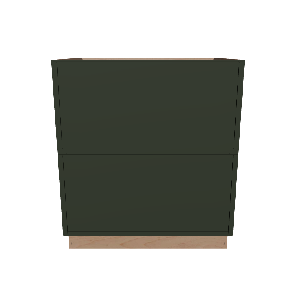2" H X 24" D  2 Drawer Base Cabinet