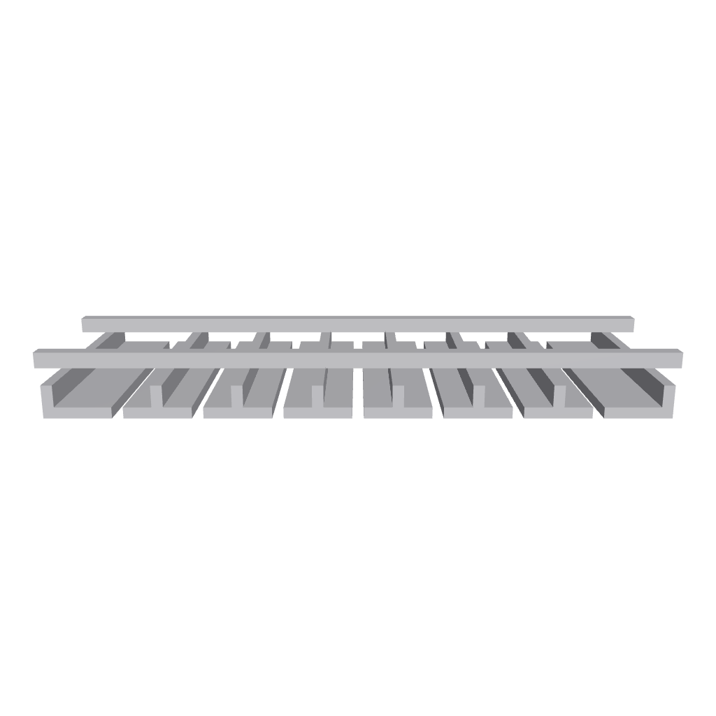 2" H X 12" D Wall Glass Rack