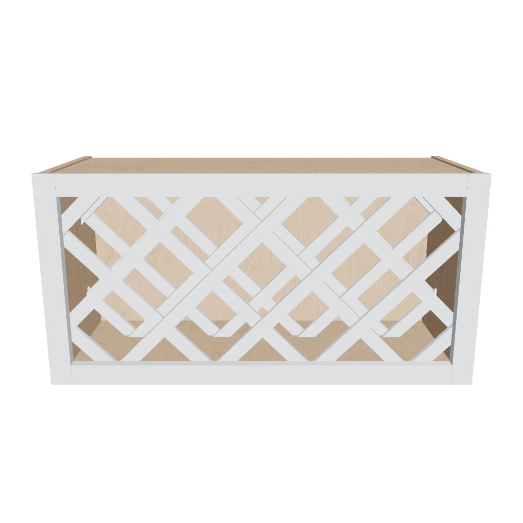 J&K White Shaker S8 Wine Rack   30" W x 15" H x 12" D