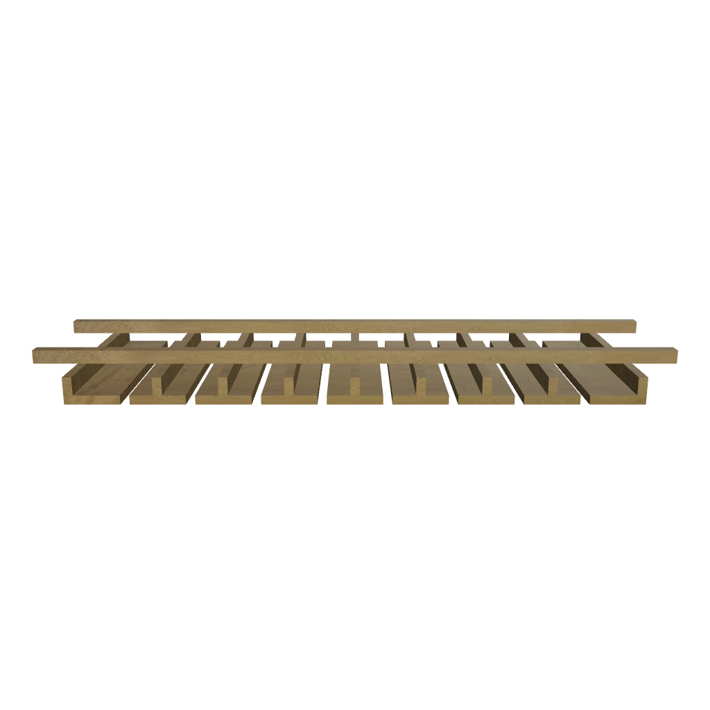 2" H X 12" D Wall Glass Rack