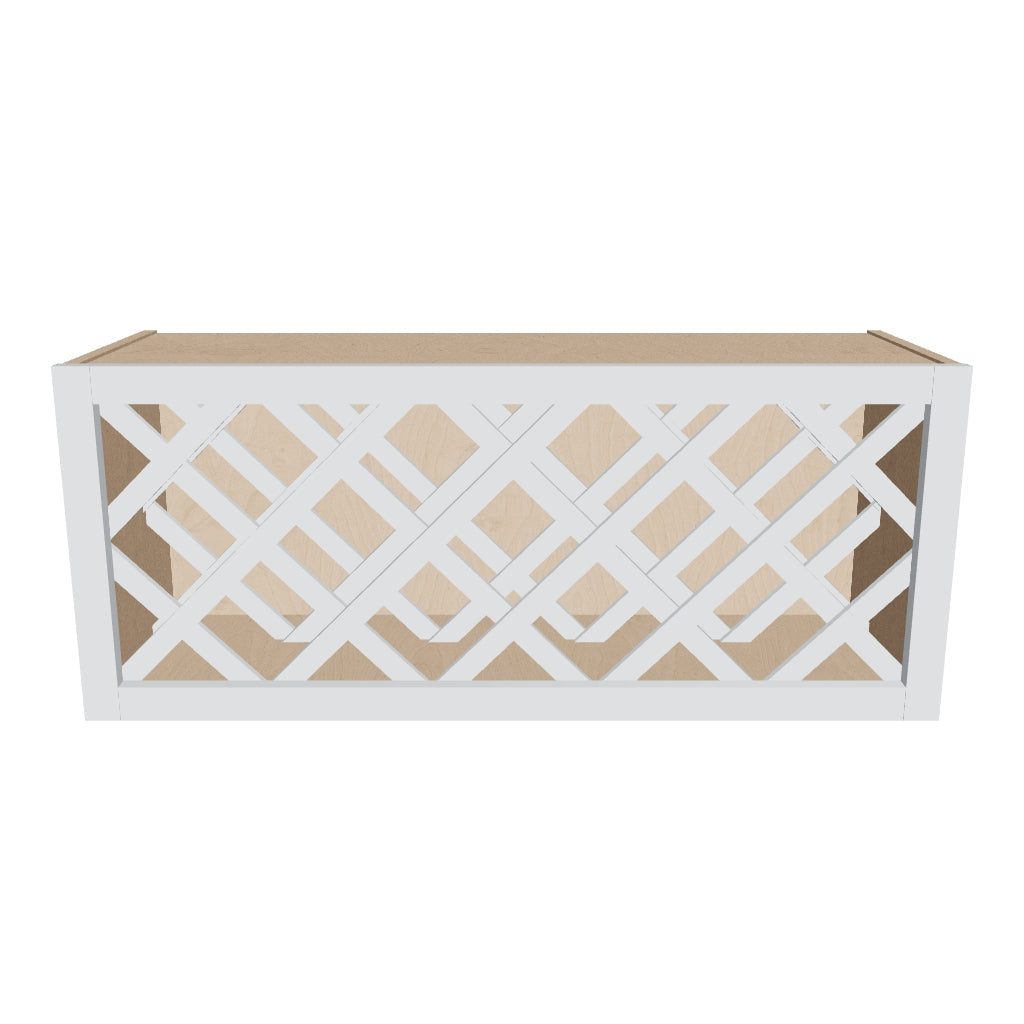 J&K White Shaker S8 Wine Rack   36" W x 15" H x 12" D