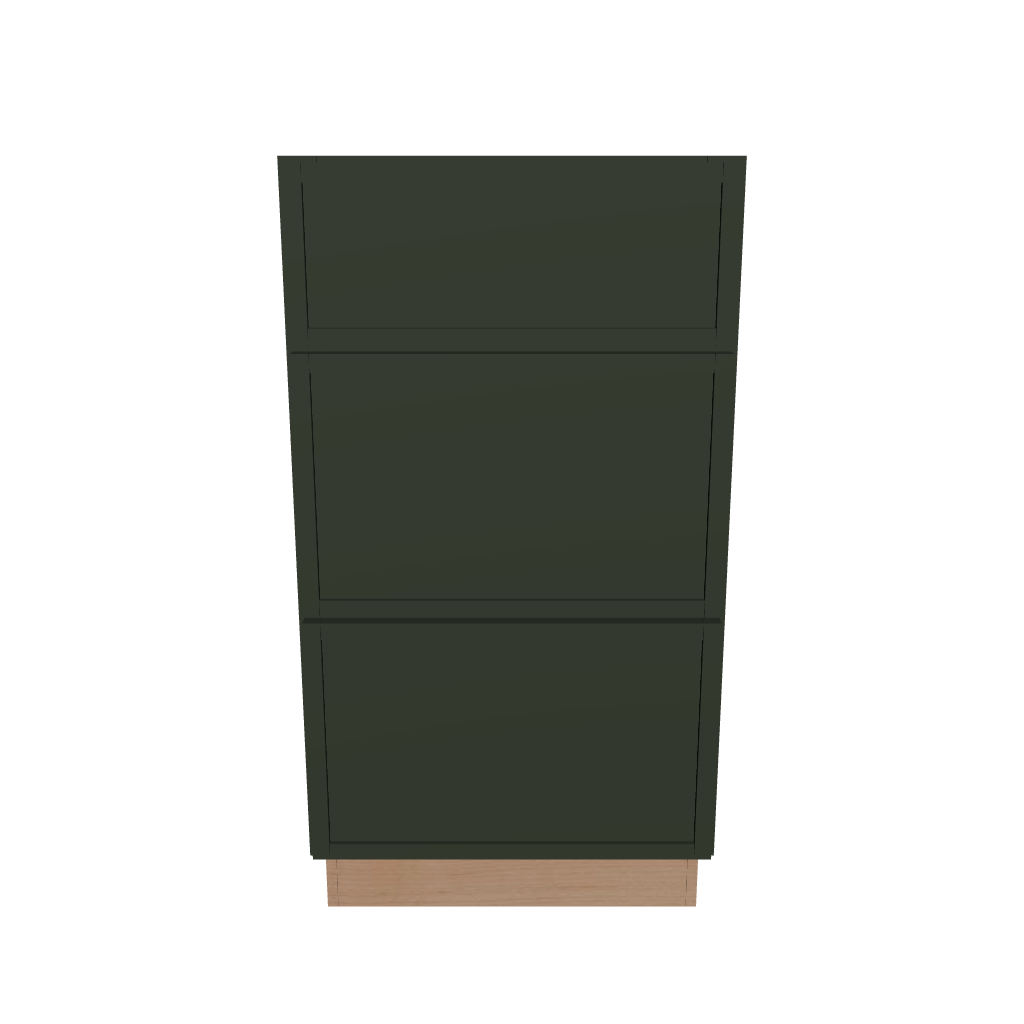 2" H X 24" D  3 Drawer Base Cabinet