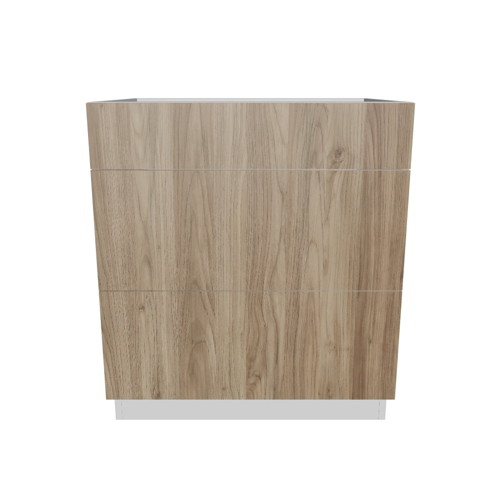 2" H X 24" D  3 Drawer Base Cabinet