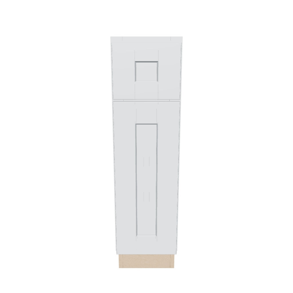 J&K White Shaker S8 Single Door Standard Base Cabinet   9" W