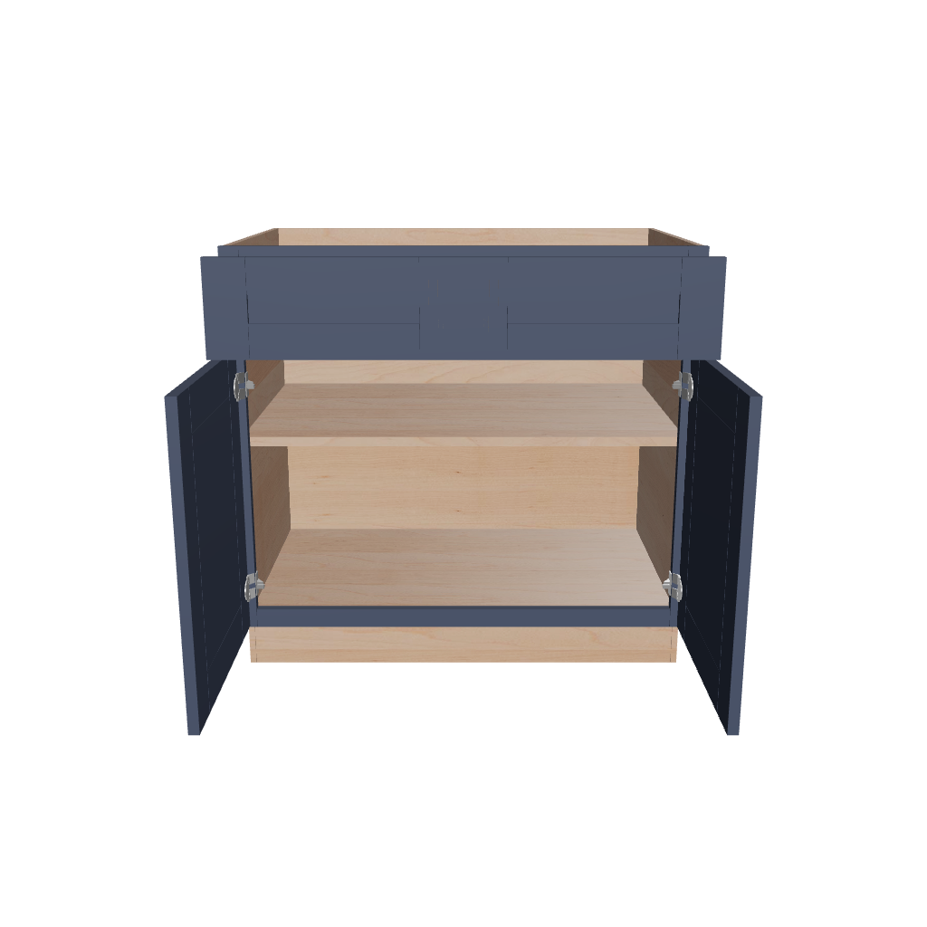 2" H X 24" D Double Door Base Cabinet