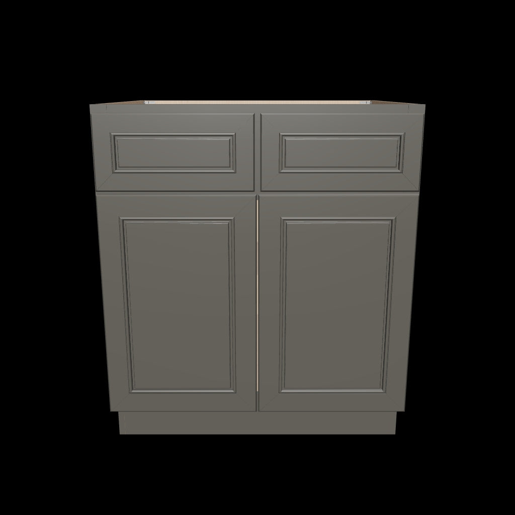 J&K Greige K3 Double Door Standard Base Cabinet   30" W