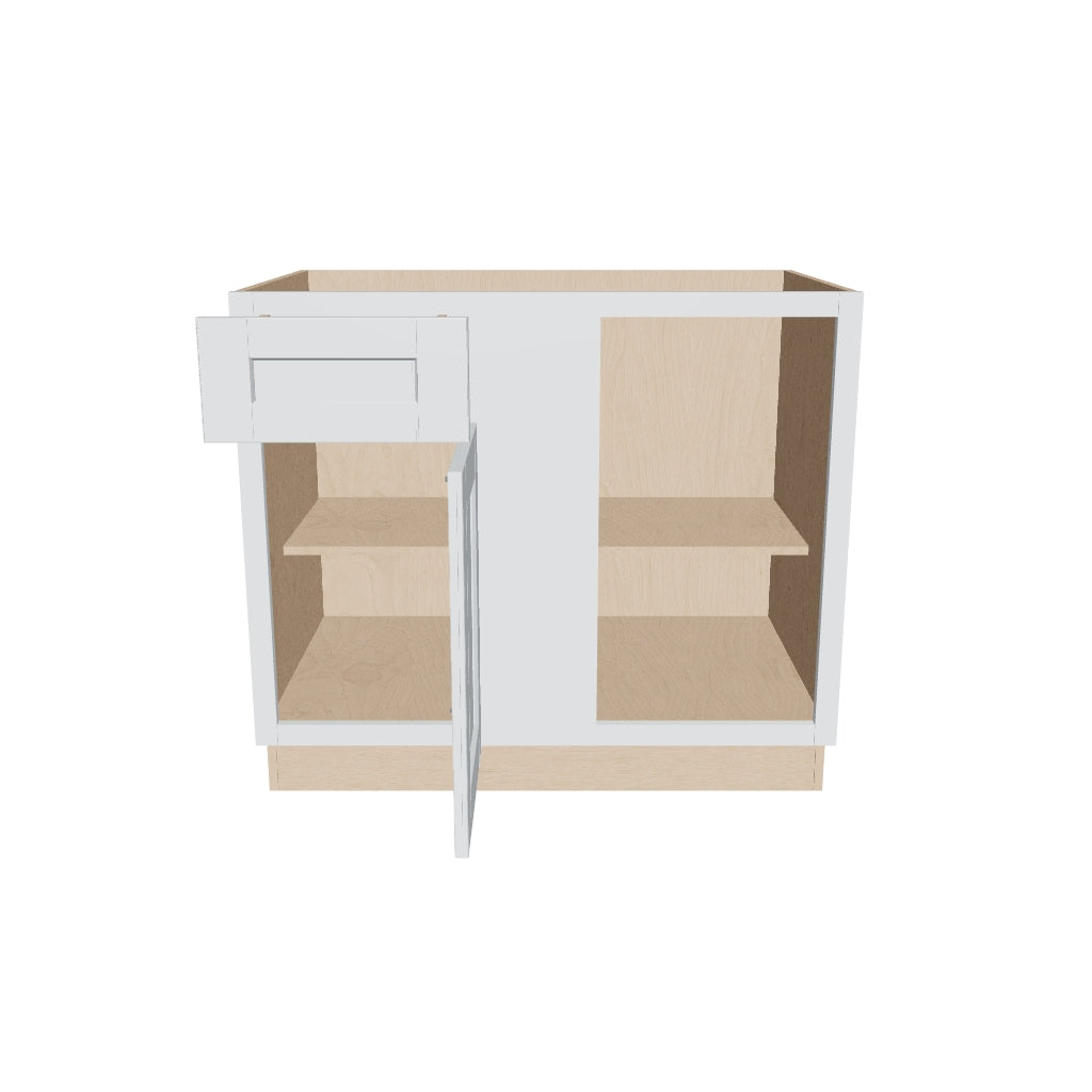 J&K White Shaker S8 Base Blind Corner   39"W