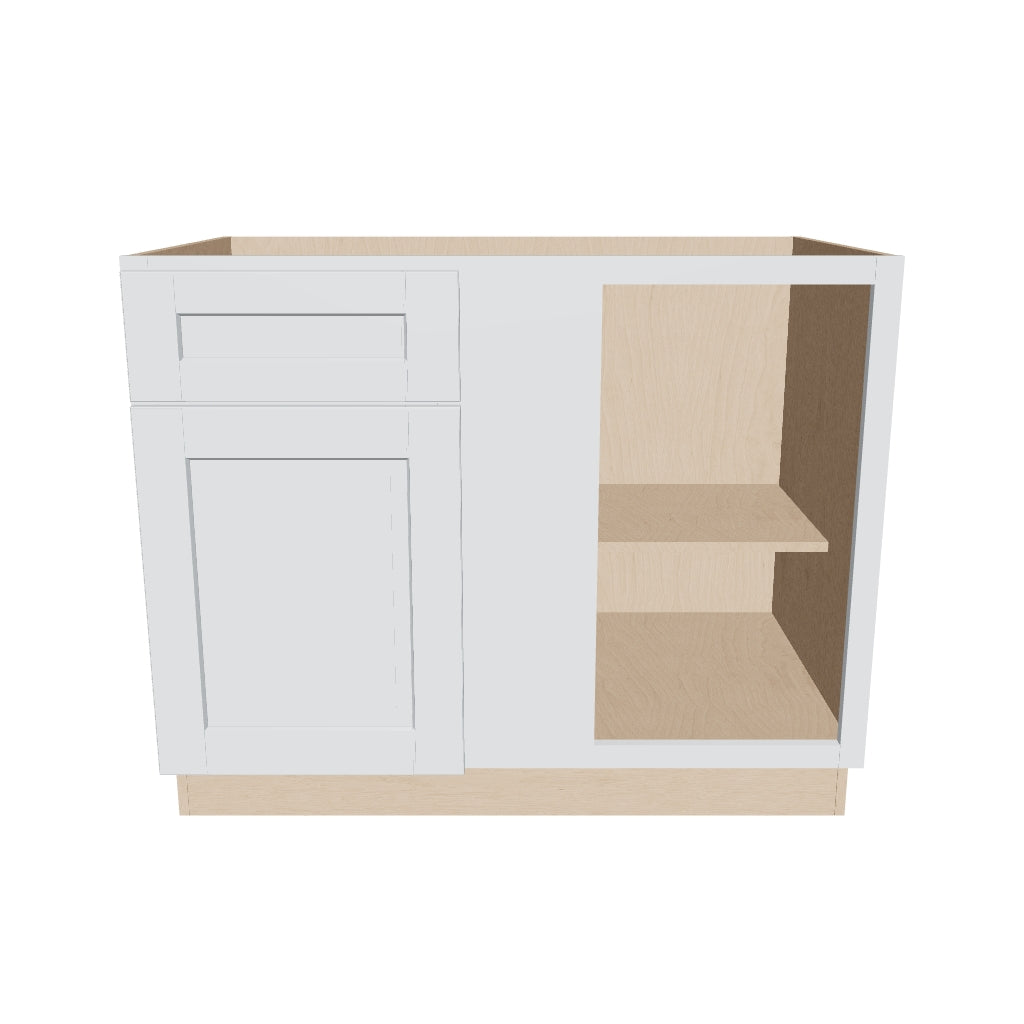 J&K White Shaker S8 Base Blind Corner   42" W