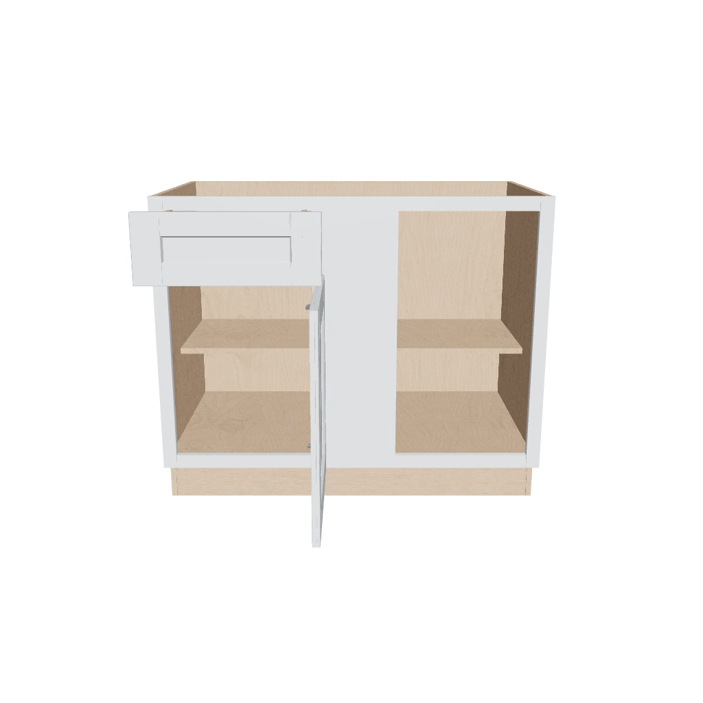J&K White Shaker S8 Base Blind Corner   42" W