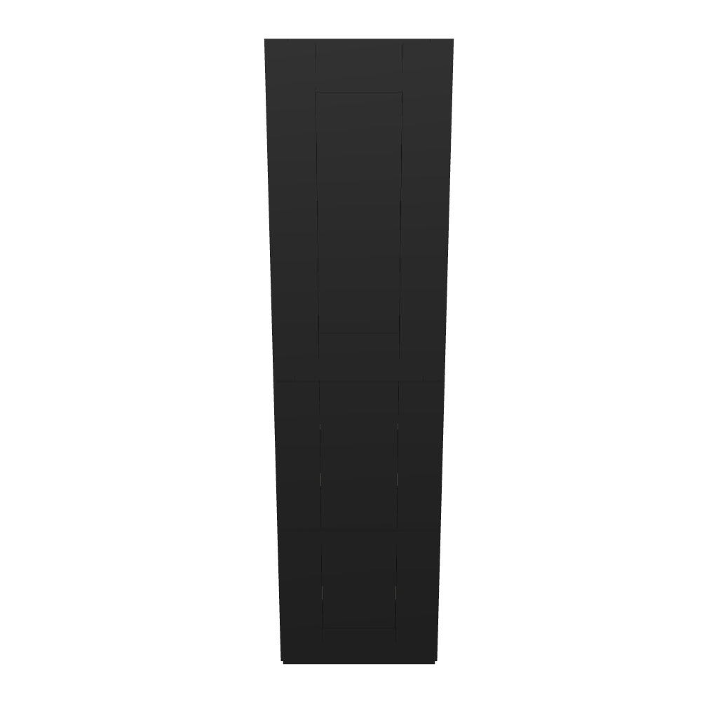 Modernform Cabinet Onyx Black Shaker 12" W X 45" H X 12" D Vanity Countertop Linen Cabinet