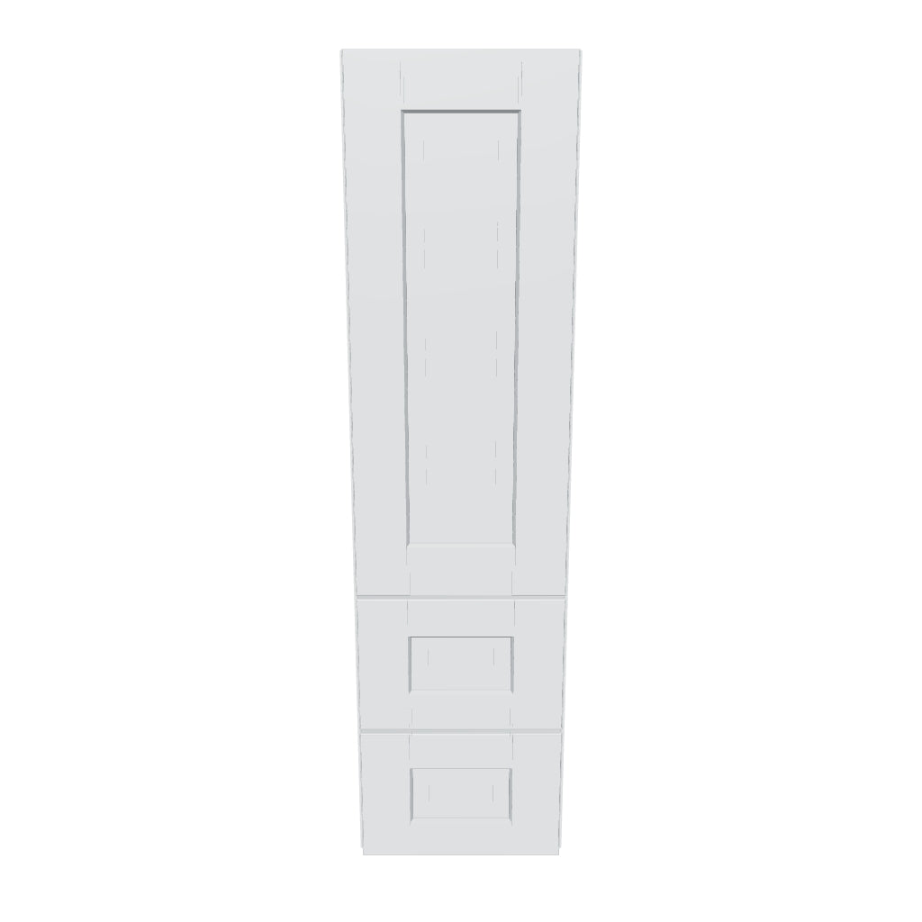 J&K White Shaker S8 Vanity Counter Linen 12" W x 45" H x 12" D