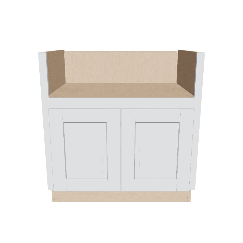 J&K White Shaker S8 Base Farm Sink   33" W