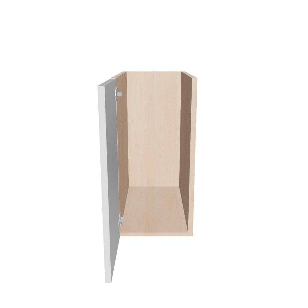 Modernform Cabinet Gloss White 12" W X 24" H X 21" D Vanity Floating Full Height Single Door Cabinet