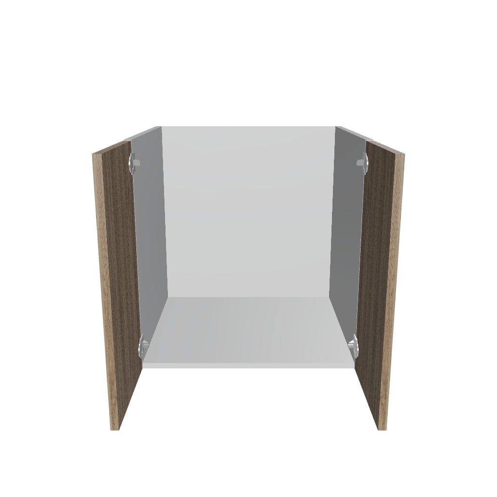 Modernform Cabinet Walnut 24" W X 24" H X 21" D Vanity Floating Full Height Double Door Cabinet