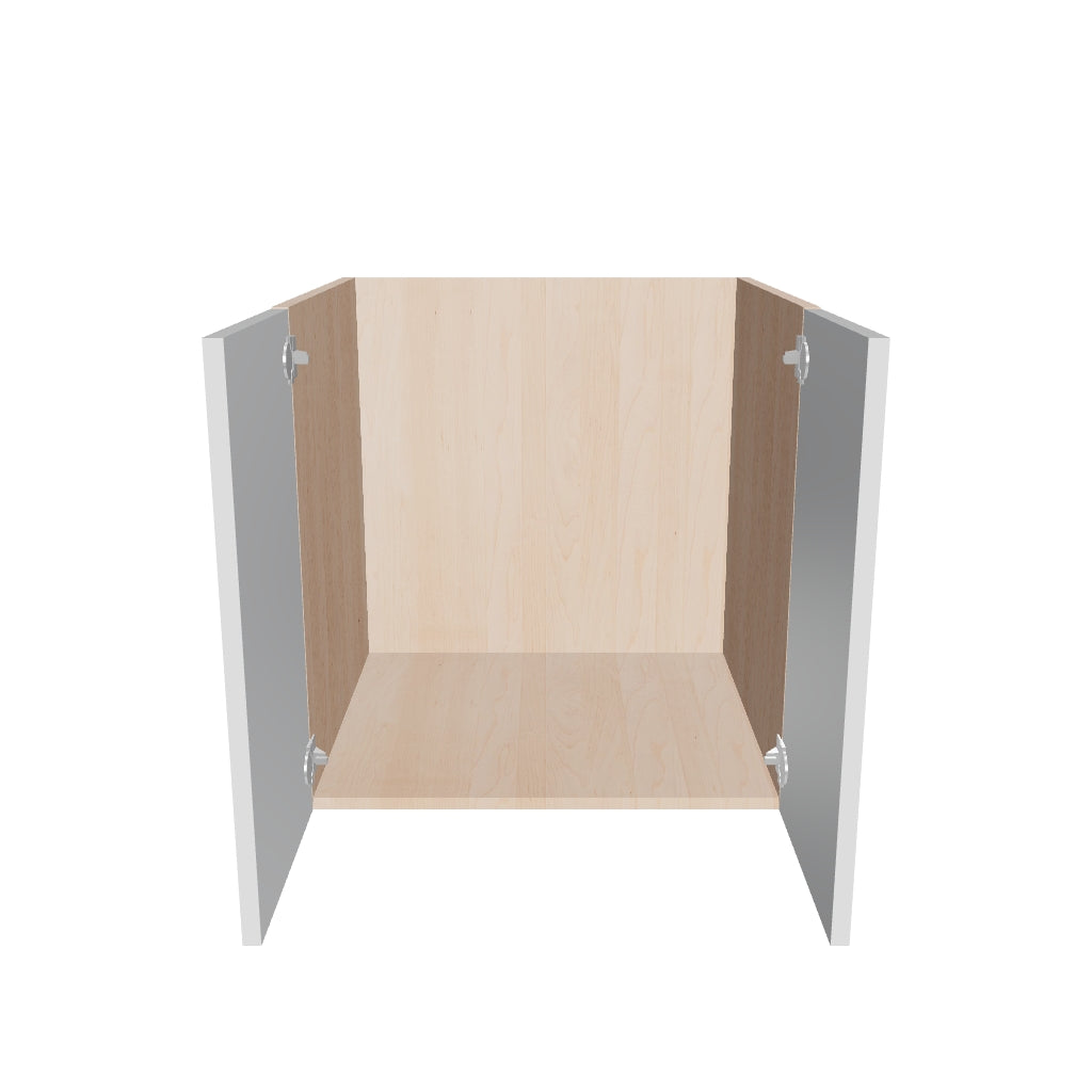 Modernform Cabinet Gloss White 24" W X 24" H X 21" D Vanity Floating Full Height Double Door Cabinet