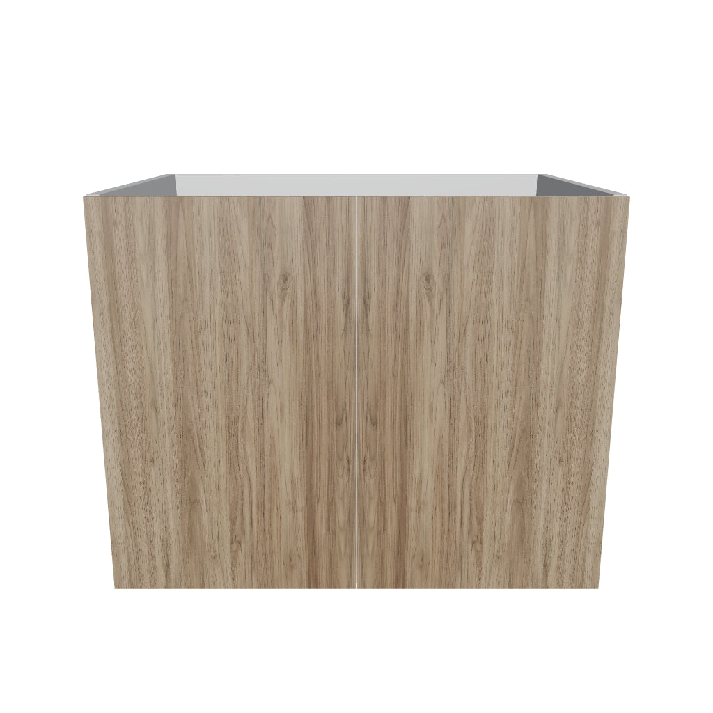 Modernform Cabinet Walnut 30" W X 24" H X 21" D Vanity Floating Full Height Double Door Cabinet