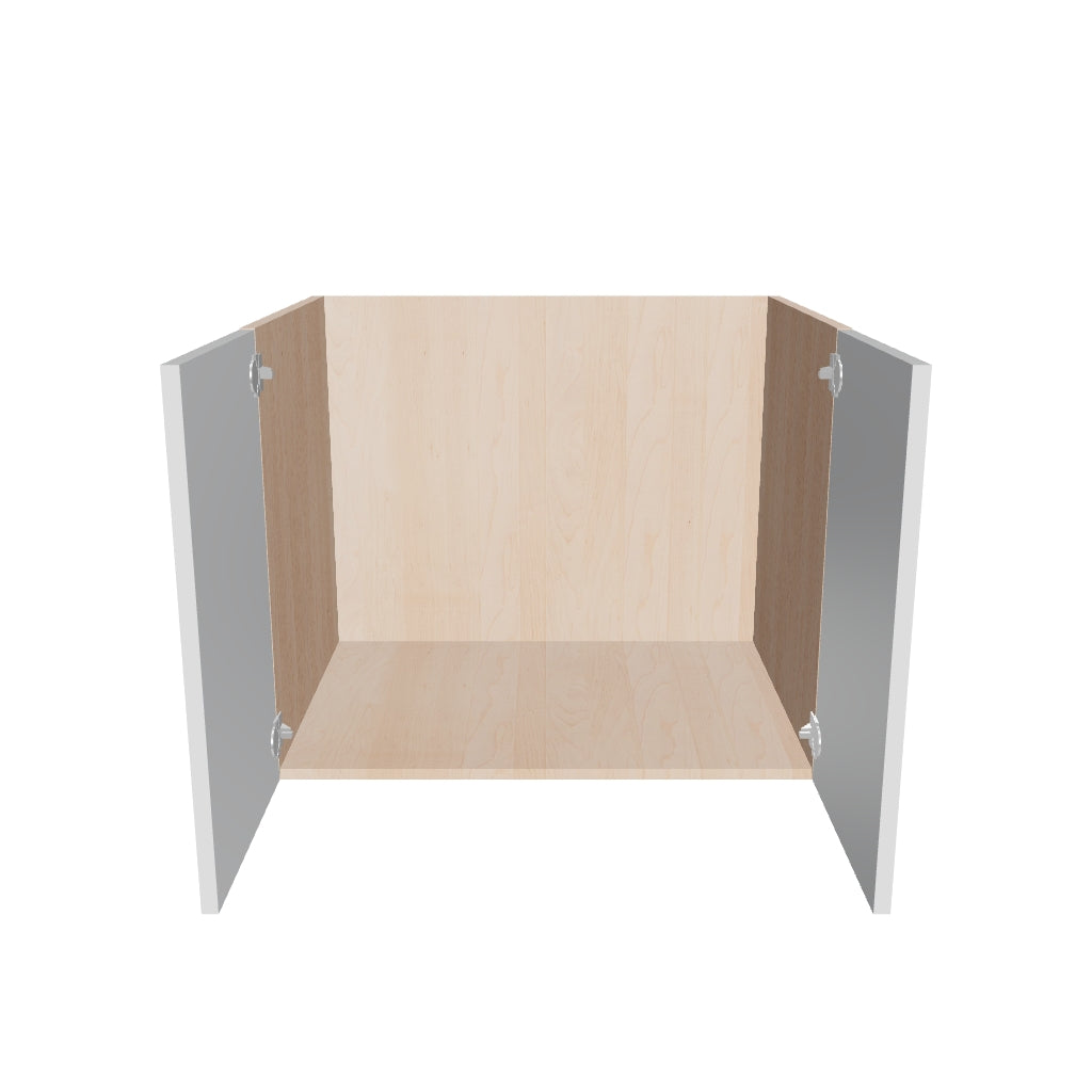 Modernform Cabinet Gloss White 30" W X 24" H X 21" D Vanity Floating Full Height Double Door Cabinet