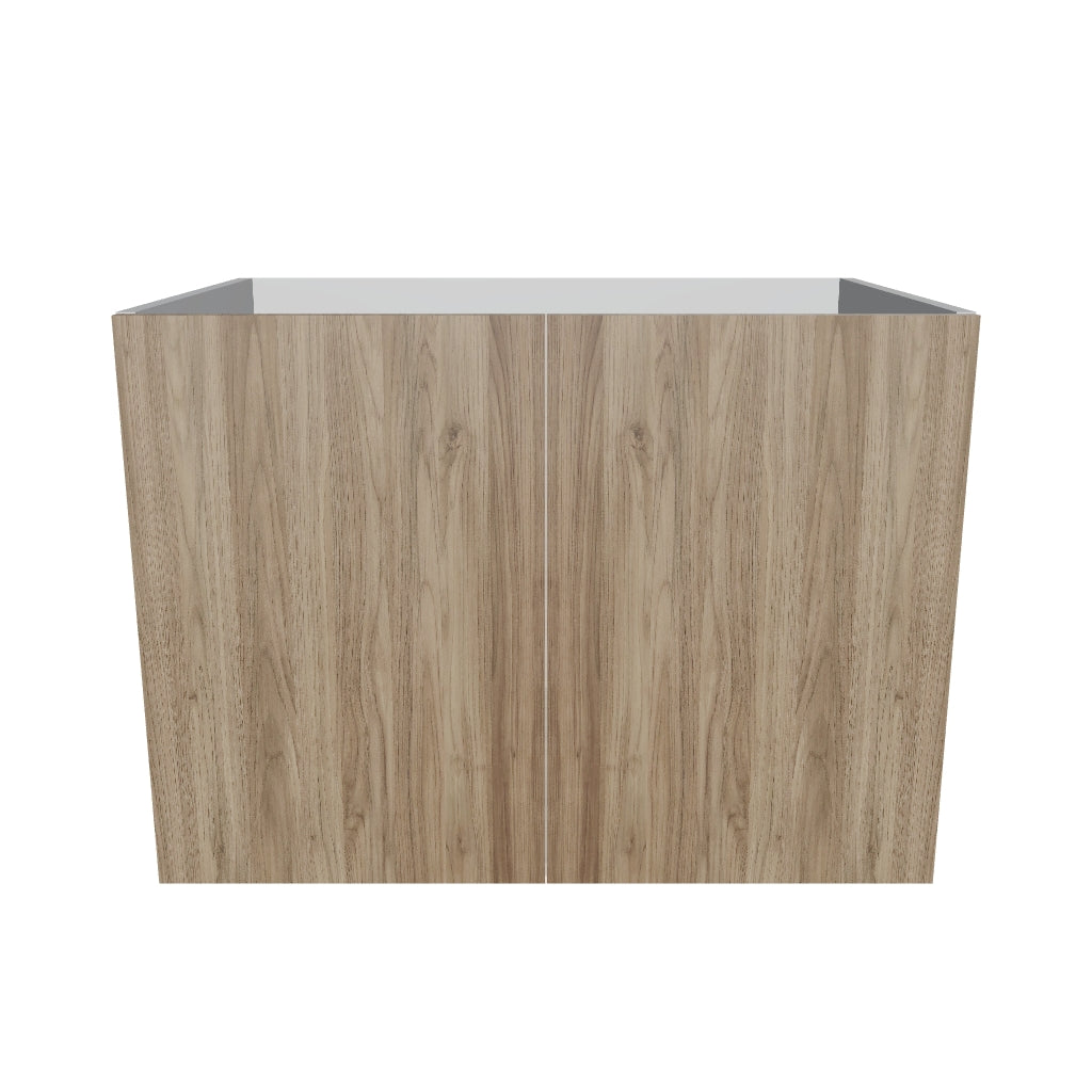 Modernform Cabinet Walnut 33" W X 24" H X 21" D Vanity Floating Full Height Double Door Cabinet