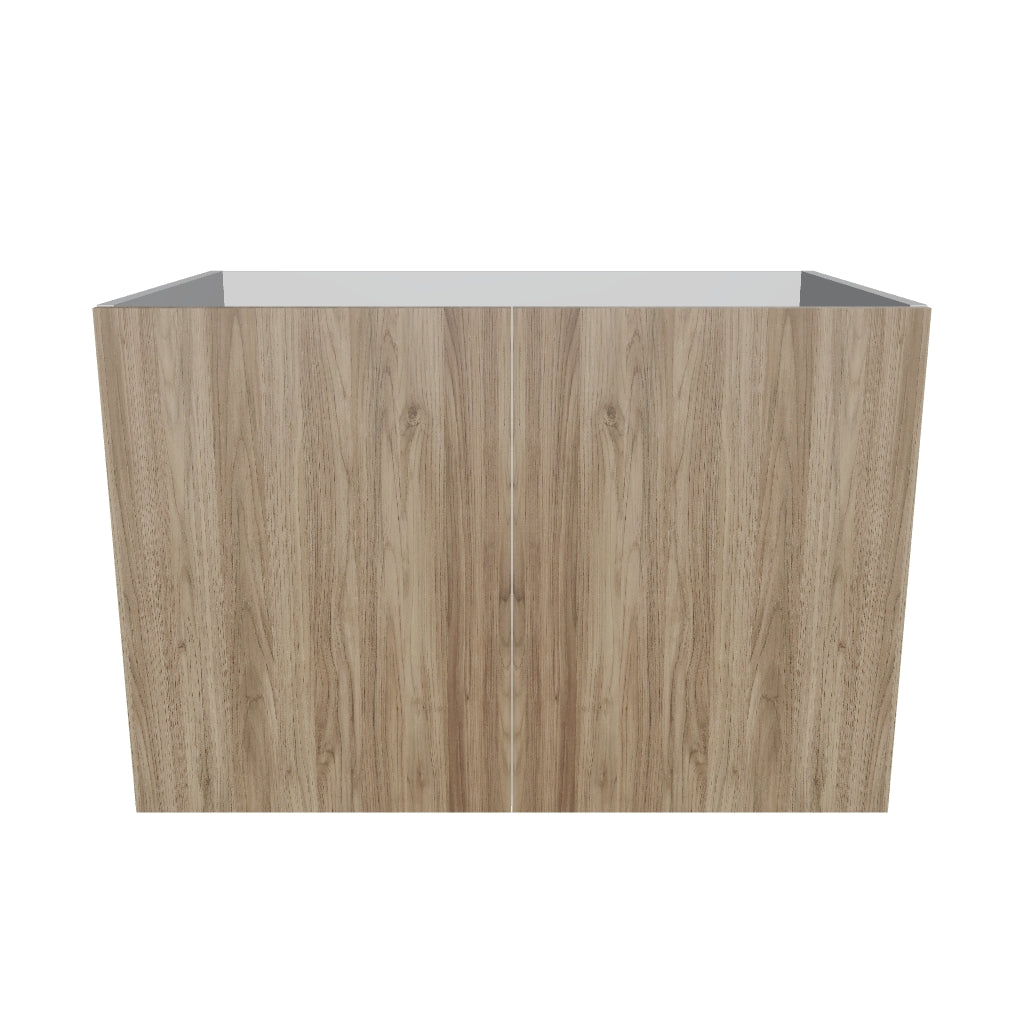 Modernform Cabinet Walnut 36" W X 24" H X 21" D Vanity Floating Full Height Double Door Cabinet