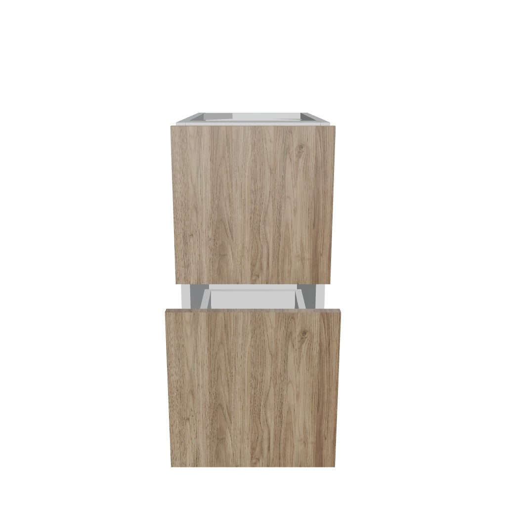 Modernform Cabinet Walnut 12" W X 24" H X 21" D Vanity Floating Drawers Cabinet