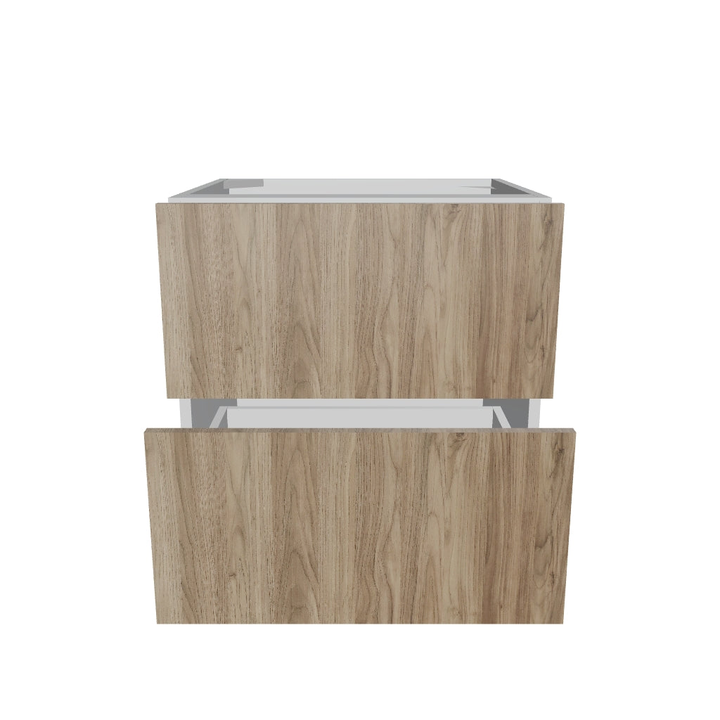 Modernform Cabinet Walnut 24" W X 24" H X 21" D Vanity Floating Drawers Cabinet