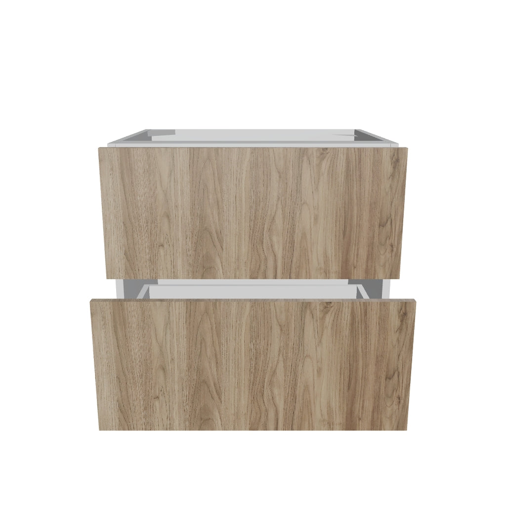 Modernform Cabinet Walnut 27" W X 24" H X 21" D Vanity Floating Drawers Cabinet
