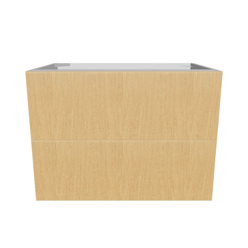 Modernform Cabinet Natural Oak 33" W X 24" H X 21" D Vanity Floating Drawers Cabinet
