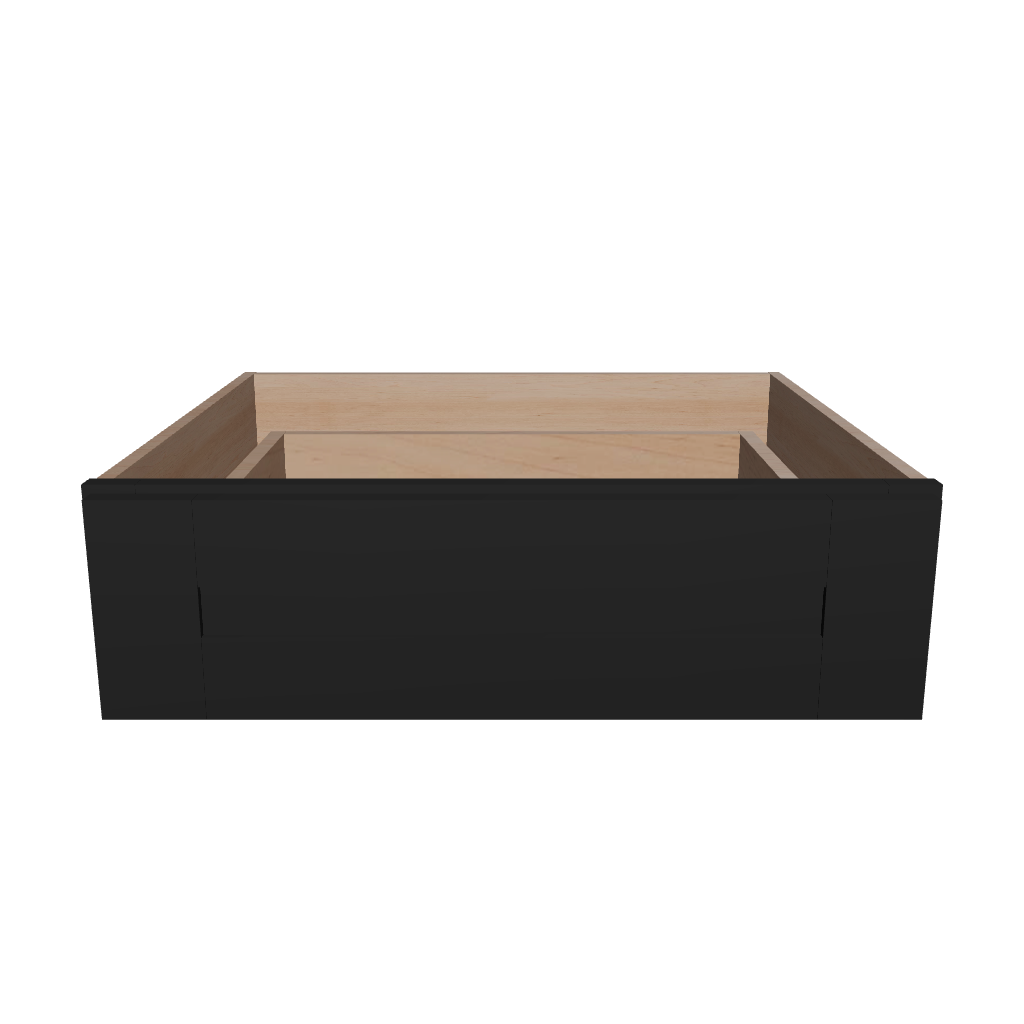 Modernform Cabinet Onyx Black Shaker 24" W X 7" H X 21" D Vanity Knee Drawer