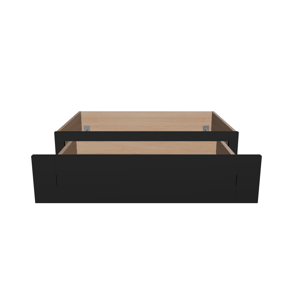 Modernform Cabinet Onyx Black Shaker 30" W X 7" H X 21" D Vanity Knee Drawer