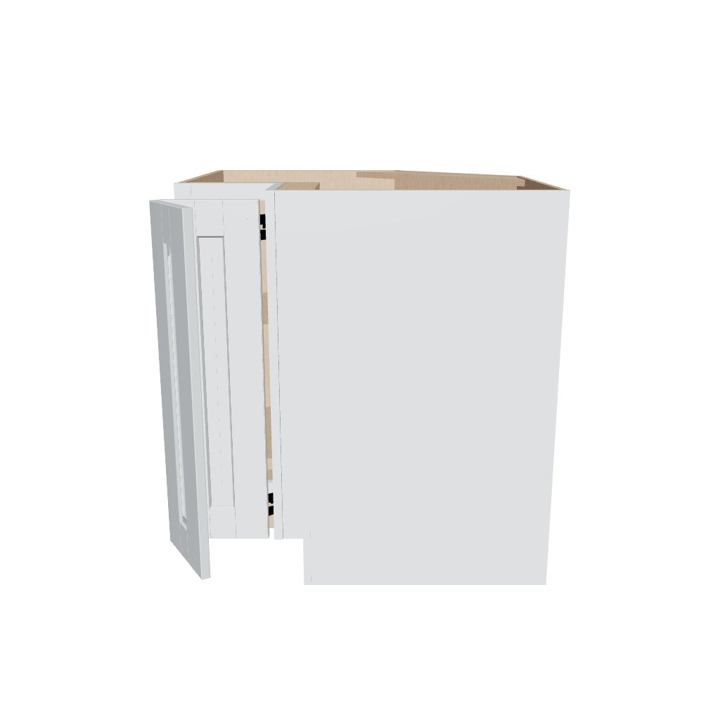 J&K White Shaker S8 Base Corner 90 Lazy Susan   33" W
