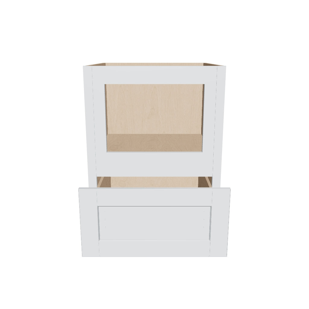 J&K White Shaker S8 Base Microwave Drawer   24" W