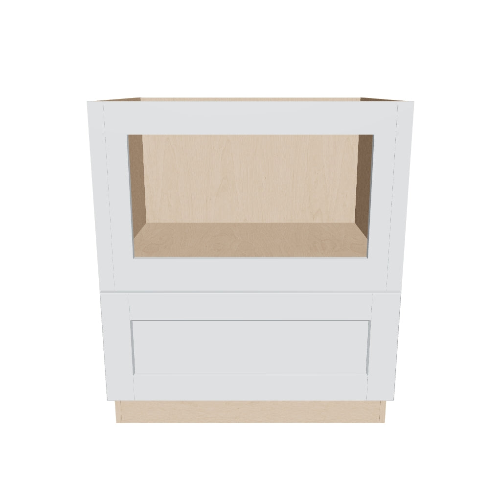 J&K White Shaker S8 Base Microwave Drawer   30" W