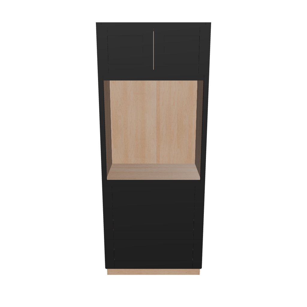 Modernform Cabinet Onyx Black Shaker 33" W X 84" H X 24" D Oven Cabinet With 3 Drawers