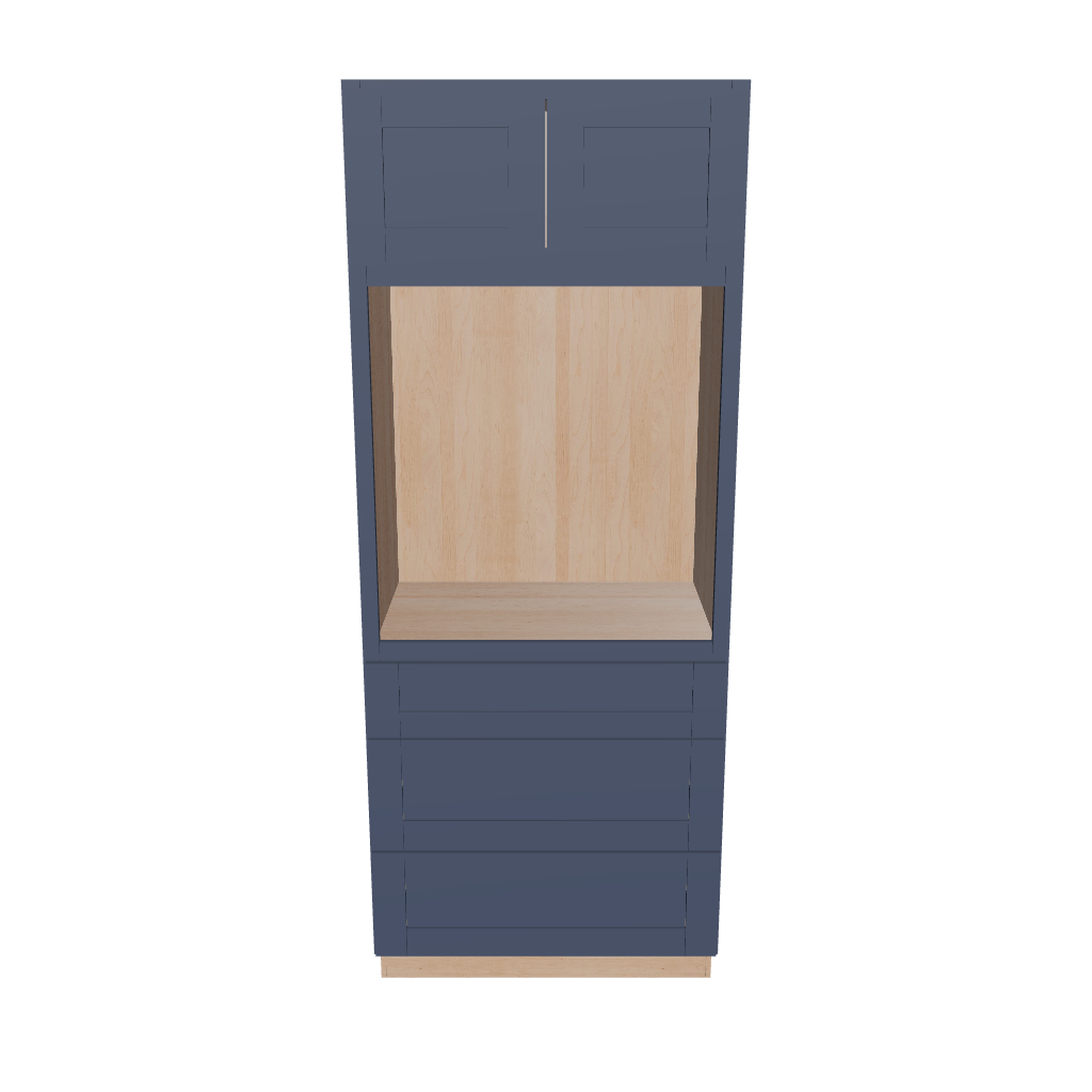 Modernform Cabinet Signature Blue 33" W X 84" H X 24" D Oven Cabinet With 3 Drawers