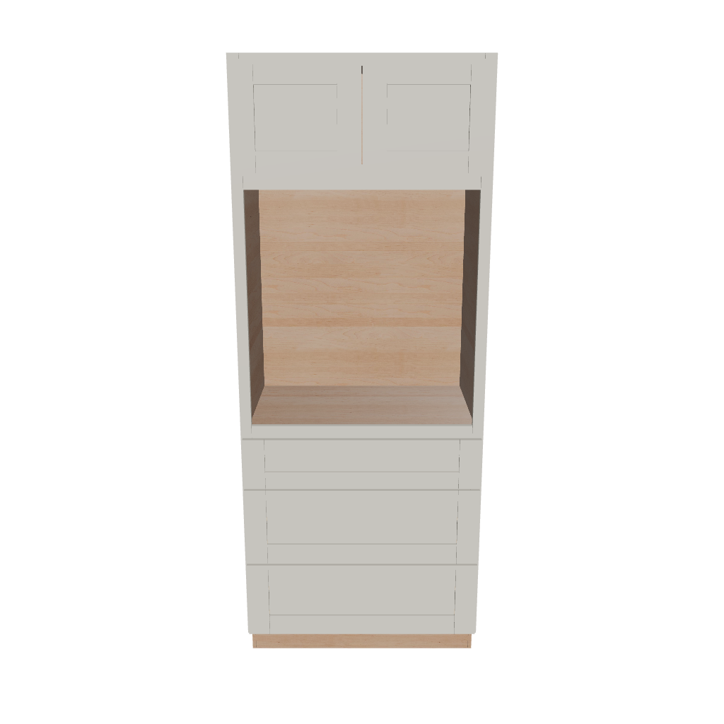 Modernform Cabinet Slim Dove White 33" W X 84" H X 24" D Oven Cabinet With 3 Drawers