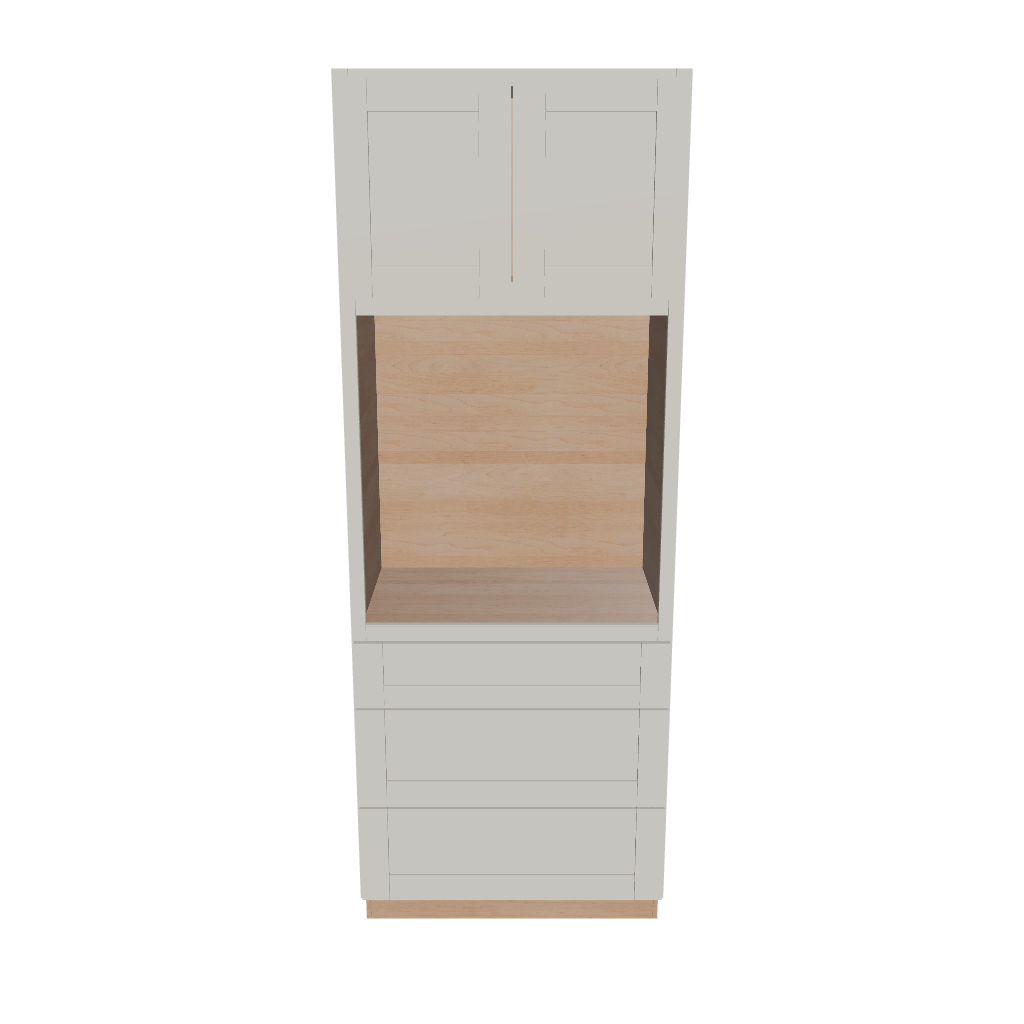 Modernform Cabinet Slim Dove White 33" W X 90" H X 24" D Oven Cabinet With 3 Drawers