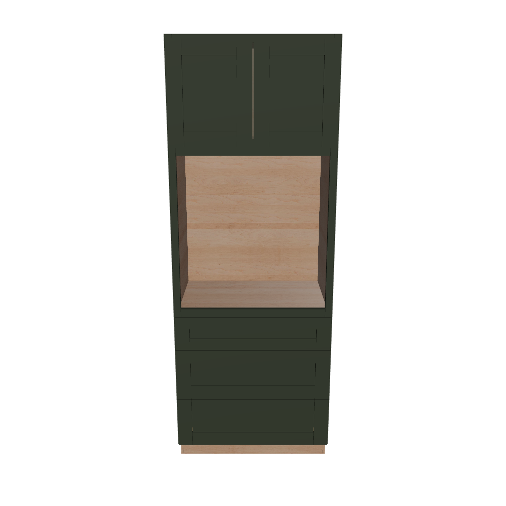 Modernform Cabinet Slim Sage Green 33" W X 90" H X 24" D Oven Cabinet With 3 Drawers