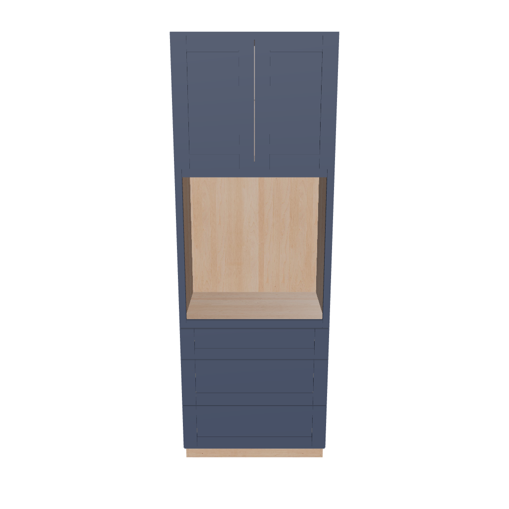 Modernform Cabinet Signature Blue 33" W X 96" H X 24" D Oven Cabinet With 3 Drawers