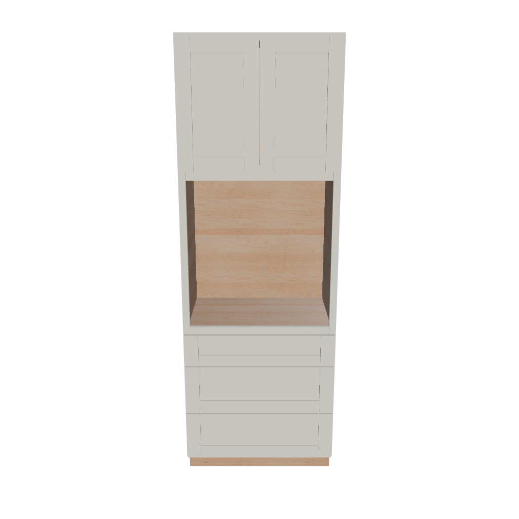 Modernform Cabinet Slim Dove White 33" W X 96" H X 24" D Oven Cabinet With 3 Drawers