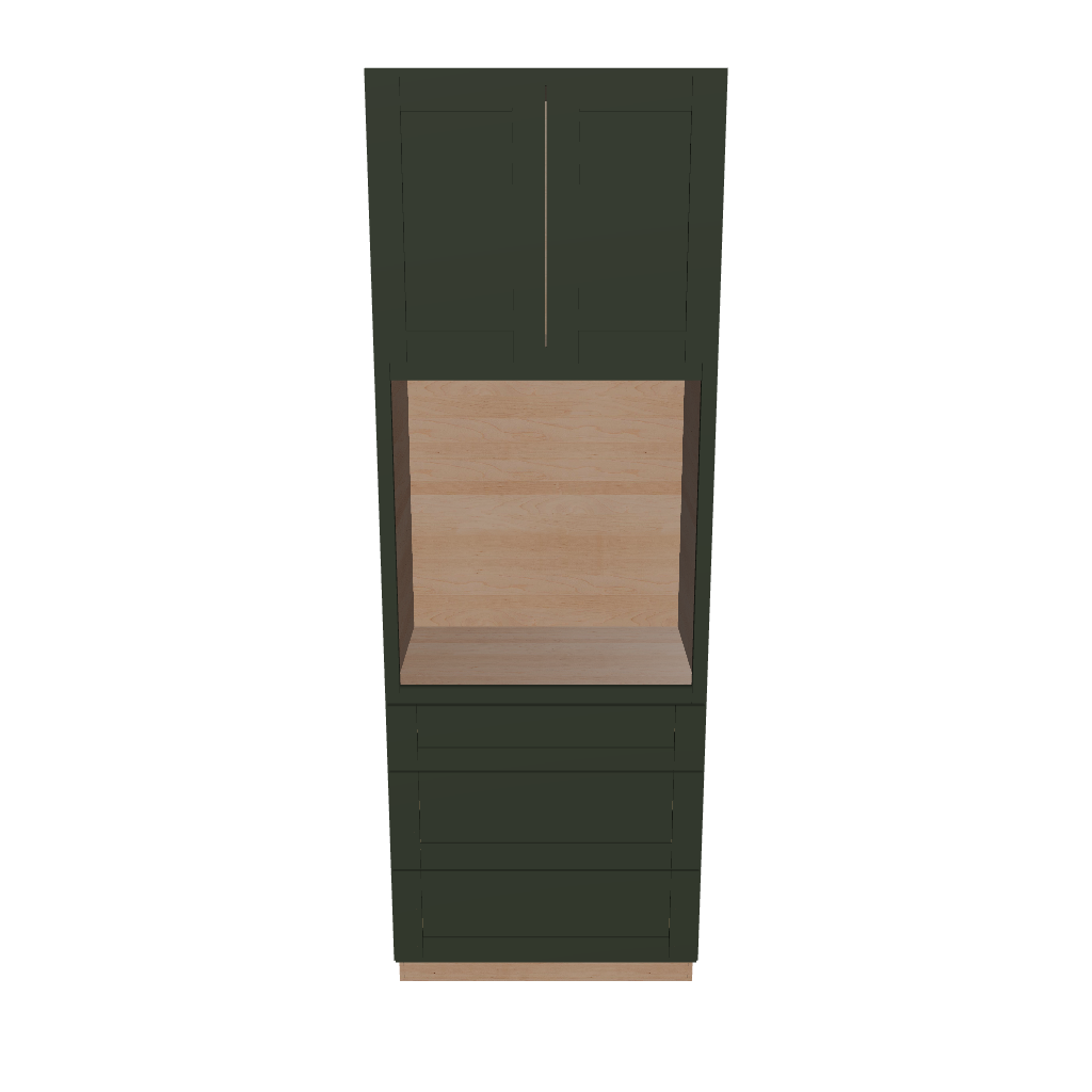 Modernform Cabinet Slim Sage Green 33" W X 96" H X 24" D Oven Cabinet With 3 Drawers