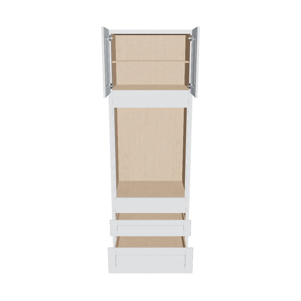 Two (2) Bottom Drawers 33" W x 96" H x 27" D